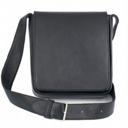 Besace cuir noir Mirhano en cuir véritable pleine fleur 1