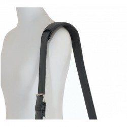 SAC BANDOULIÈRE CUIR NOIR HORIZONTALE