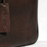 SAC BESACE CUIR MARRON