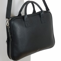 sacoche ordinateur cuir noir