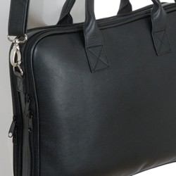 sacoche ordinateur cuir noir