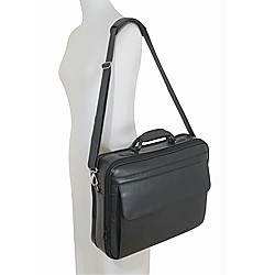 SACOCHE ORDINATEUR CUIR NOIR  BUSINESS