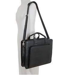 CARTABLE CUIR NOIR BUSINESS
