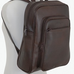 SAC A DOS CUIR MARRON HOMME