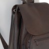 SAC A DOS CUIR MARRON FEMME