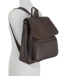 SAC A DOS CUIR MARRON FEMME