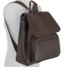 SAC A DOS CUIR MARRON FEMME