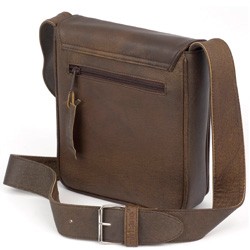 SAC BESACE CUIR YELLOW BROWN
