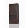 Pochette en cuir marron