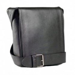 Besace cuir noir Mirhano en cuir véritable pleine fleur 2