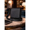 Besace cuir noir Mirhano en cuir véritable pleine fleur