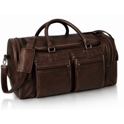 Sac de voyage en cuir marron