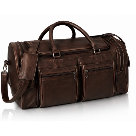 Sac de voyage en cuir marron