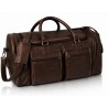 Sac de voyage en cuir marron