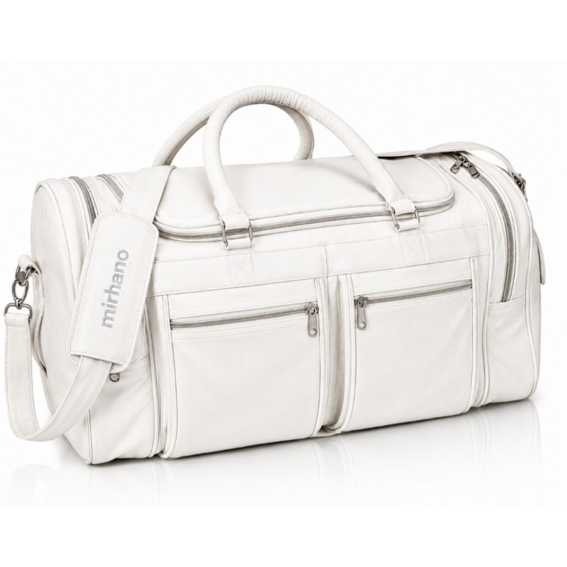 Sac de voyage cuir blanc