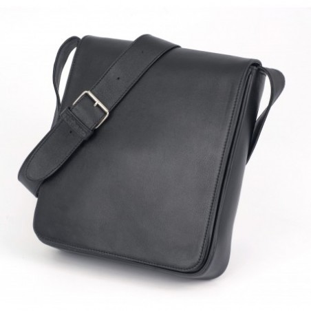 BESACE CUIR NOIR - Grand format BESACE CUIR NOIR - Grand format
