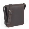 Besace cuir marron grand format Mirhano