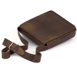 Besace cuir marron Yellow Brown grand format