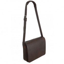 BESACE HORIZONTALE CUIR MARRON