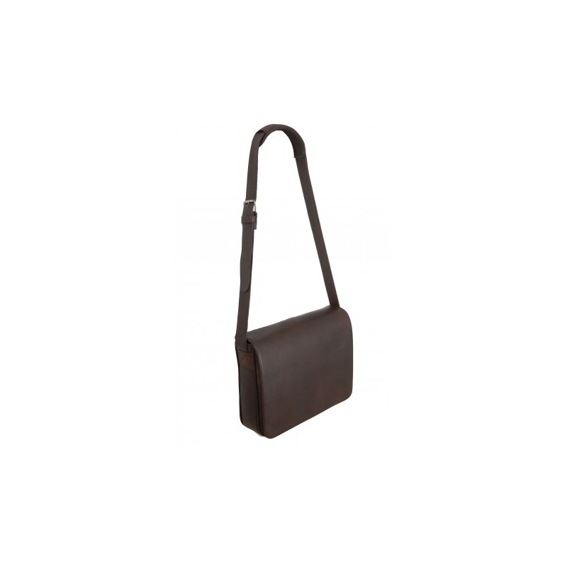 BESACE HORIZONTALE CUIR MARRON