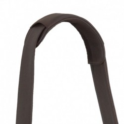 Besace cuir marron horizontale