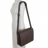 BESACE HORIZONTALE CUIR MARRON