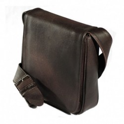 Besace cuir marron Mirhano en cuir véritable pleine fleur 1