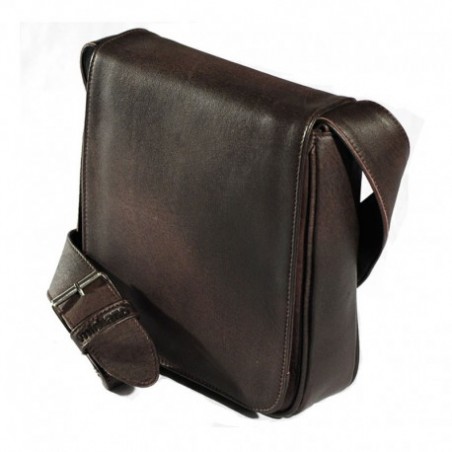 Besace cuir marron Mirhano en cuir véritable pleine fleur