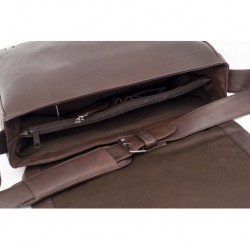 CARTABLE BESACE CUIR MARRON - XXL