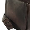 SAC BESACE CUIR MARRON