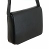 Besace cuir noire horizontale