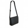Besace cuir noire horizontale Mirhano en cuir véritable pleine fleur 2