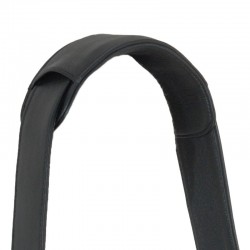 Besace cuir noire horizontale Mirhano en cuir véritable pleine fleur 4