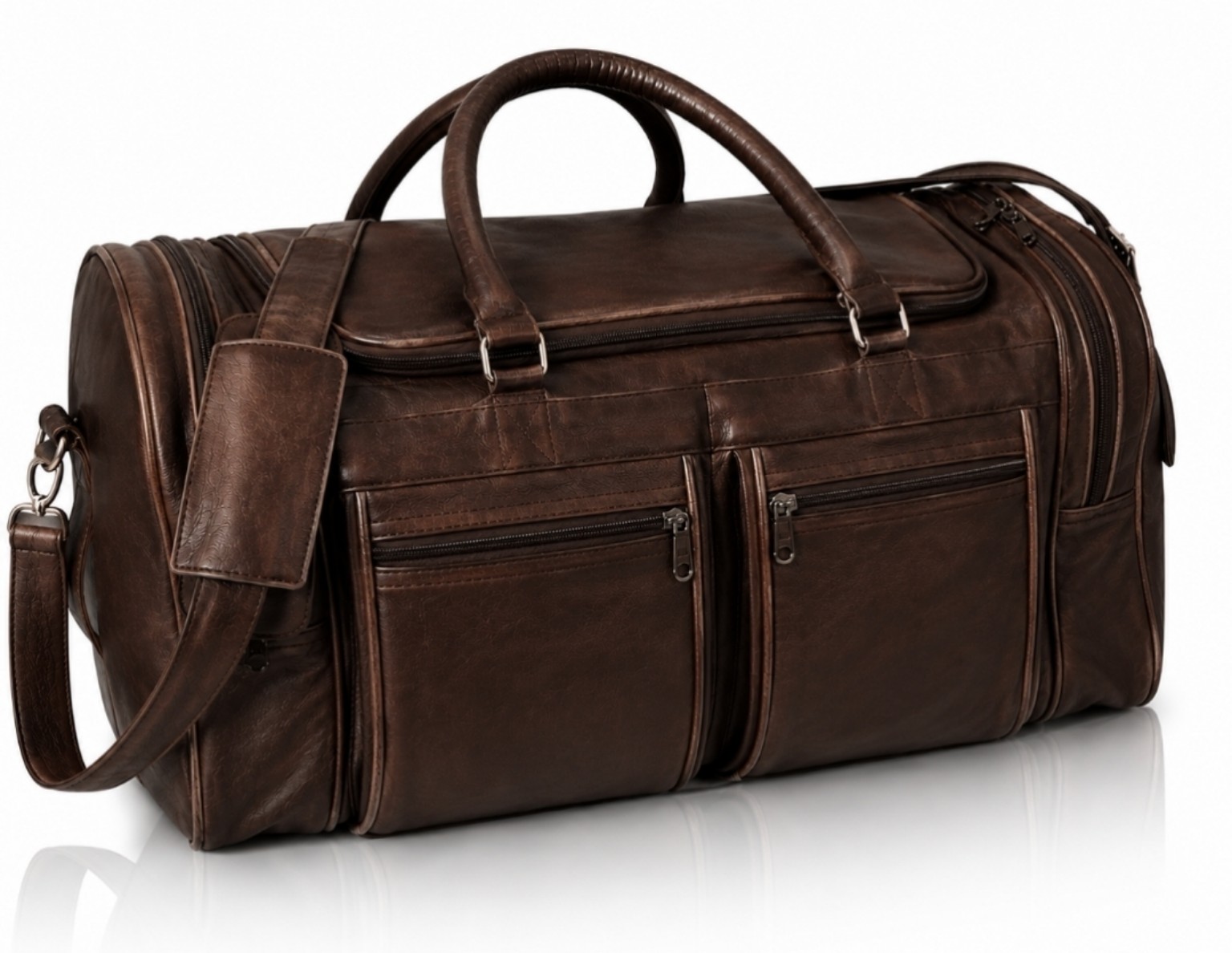 Sac de voyage en cuir marron
